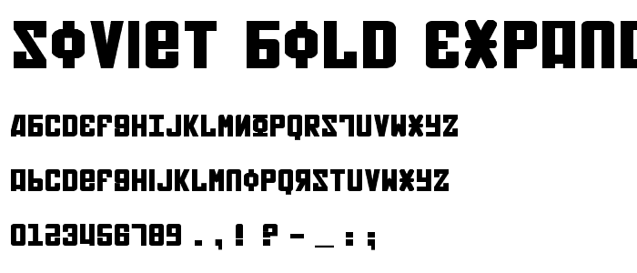 Soviet Bold Expanded font